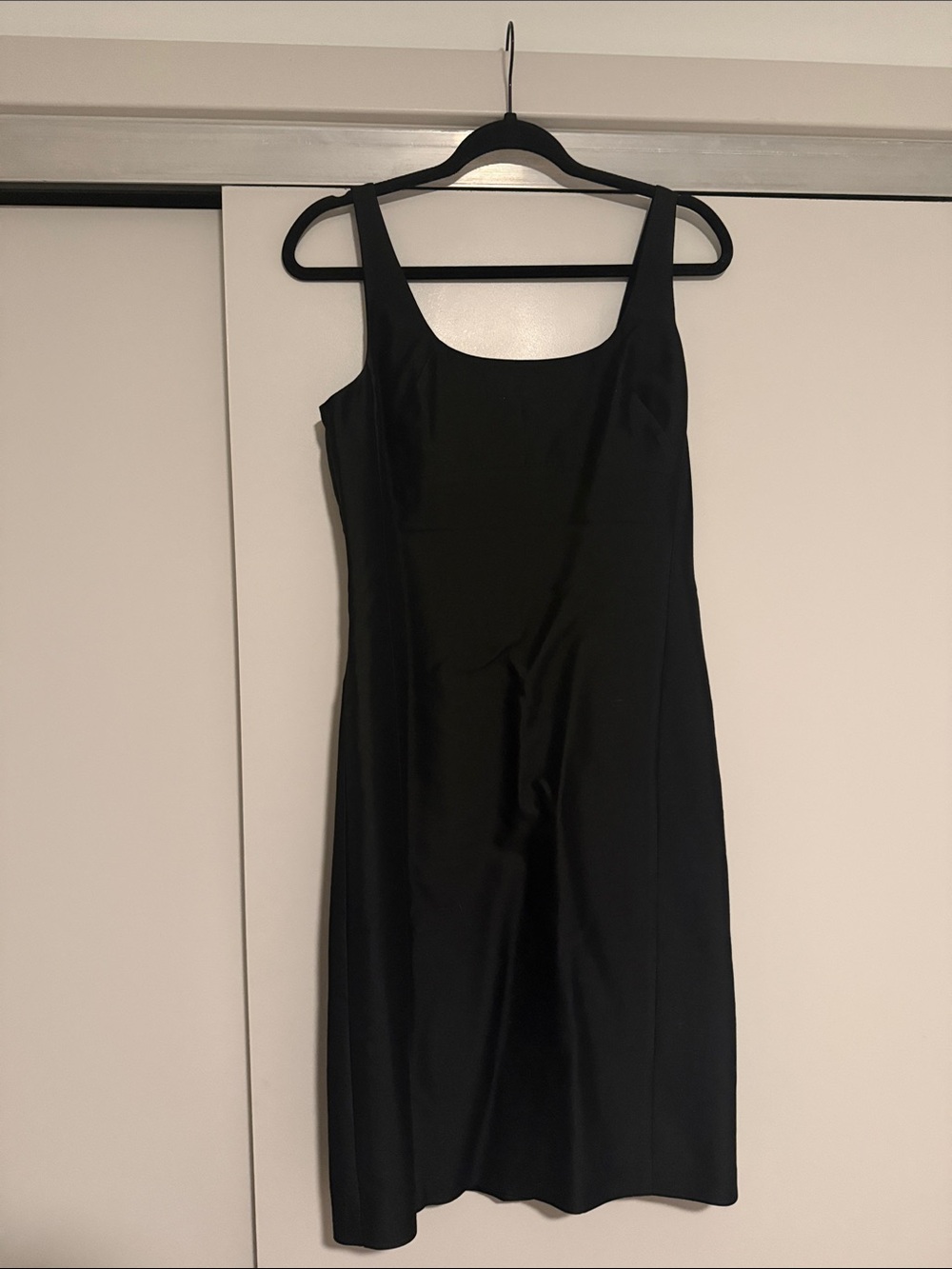 Talbots Black Sleeveless Scoop-Neck Midi Dress